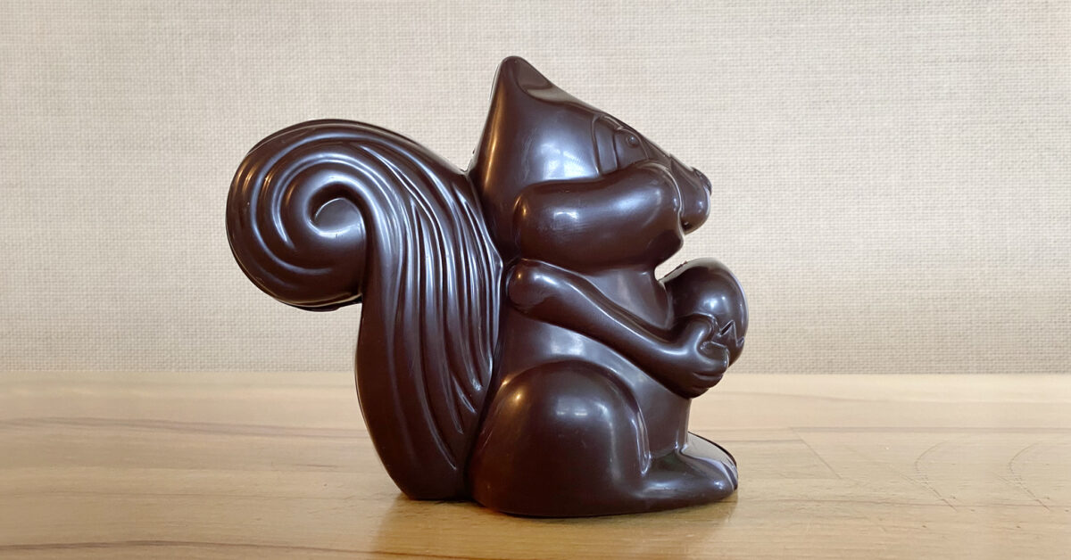 Écureuil 11 cm chocolat noir