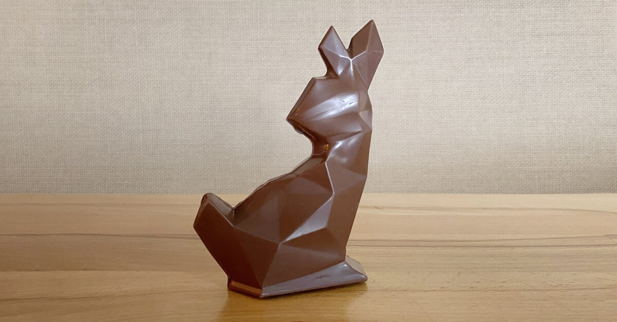 Lapin origami 10 cm chocolat au lait
